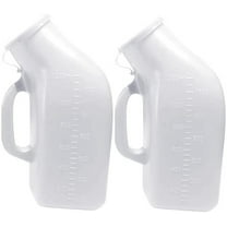 Portable Urinals for Men & Elderly Bottle With Cap 1200ml-Male Urinal Pee Bottle with Spill Proof Plastic Jar for Travel & Urine Collection Pack of 2