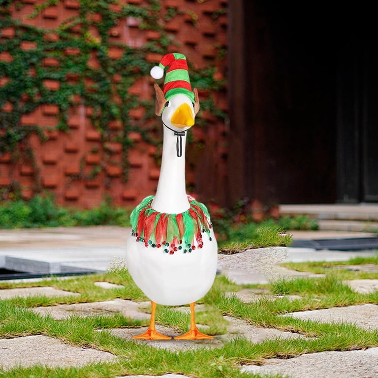 OugPiStiyk Porch Goose Outfits,Goose Clothes for 23 Inch High Cement  Plastic Lawn Goose Statue Clothing, Christmas Suit for Lawn Goose Statue  Clothes, ...