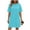 Light Blue-02, variant on Perfectbot Women's Polka Dots T-Shirt Dress, Short Sleeve Crew Neck with Pockets, Loose Fit Casual Wear