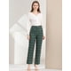 thumbnail image 3 of Pantalones a cuadros casuales Allegra K Verde Negro Blanco XL, 3 of 6