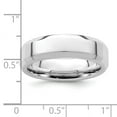 thumbnail image 6 of Auriga Fine Jewelry 925 Sterling Silver Rhodium Plated 6mm Wedding Band Ring Size 12 for Women, 6 of 6