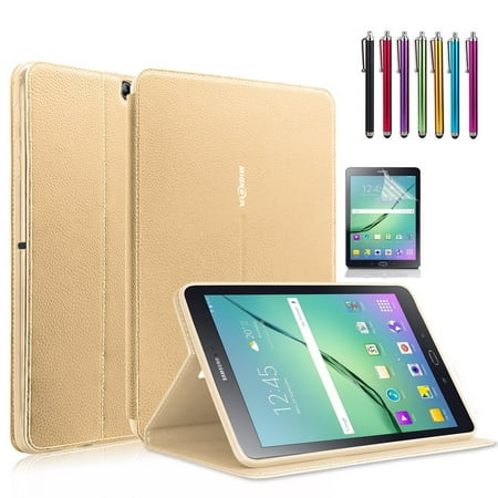 Samsung Galaxy Tab S2 8.0 Case, Mignova - Auto Sleep /Wake, Card Pocket, KickStand Feature, Premium PU Leather Folio Smart Cover Case + Screen Protector Film and stylus pen