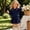 Blue, variant on Toddler Girls Outfit 1-8 Years, Preppy Style Knit Cardigan Sweater and Pleated Skirt 2 Piece Set Collared Button Down School Uniform Outfit for Kids Gray