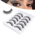 thumbnail image 1 of Pestañas postizas de aspecto natural, pestañas de visón artificiales 3D naturales, 5 pares, pestañas postizas tenues, pestañas postizas suaves, 1 of 4