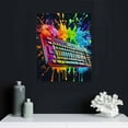 thumbnail image 4 of GooTPa Graffiti Keyboard Canvas Wall Art, Canvas Prints Wall Art for Living Room Bathroom Bedroom Office, Art Print Painting for Home Decorations - 16x20in, 4 of 5