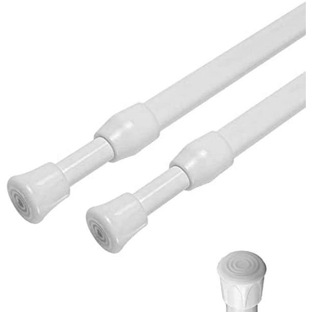 Small Spring Tension Window Curtain Rods, 12 To 20Inch Adjustable
