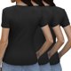 thumbnail image 4 of Camiseta básica de manga corta ajustada para mujer: camiseta de poliéster ajustada, top informal de verano, tallas S-XXL, estampado floral, apta para múltiples ocasiones, 4 of 6