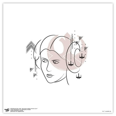 Gallery Pops Star Wars: Saga – Mid-Century Modern Princess Leia Wall Art Unframed Version 12 x 12