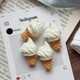 thumbnail image 4 of Jiibva 4 Pcs Ice Cream Refrigerator Magnets, 3D Food Dessert Decorative Fridge Magnets for Office Whiteboard Kitchen Home Decoration, 4 of 7
