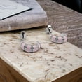 thumbnail image 2 of Quirky Enamel Hoops Strips CZ Chunky Bold Hoops Everday Wear Earring Mini Art Deco Earrings Minimalist Handmade Gift-13x4mm, 2 of 6