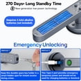 thumbnail image 6 of Smart Door Lock,Blacksmith 5 in 1 Smart Door Handle with Built-in WiFi Gateway and Fingerprint,App,Password,Key,Card Unlock,Smart Lock for Door,Gray, 6 of 7