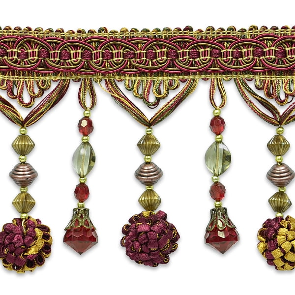 Expo Int'L Preshea Decorative Beaded Fringe Trim By The Yard