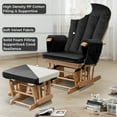 thumbnail image 4 of Lovote 5pcs Glider Rocker Replacement Cushion Velvet Rocking Chair Cushions Set w/ Ties, 4 of 7
