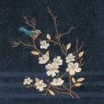 thumbnail image 3 of Authentic Hotel and Spa  Turkish Cotton Blue Bird Embroidered Midnight Blue 4-piece Towel Set, 3 of 4