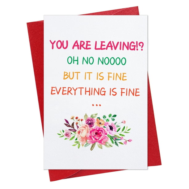 WhatSign Funny Leaving Card for Coworker Colleague Going Away Gifts