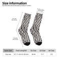 thumbnail image 2 of Vsdgher Black White Stripes Crew Socks for Men & Women, Breathable Casual Athletic Ankle Socks, 2 of 6