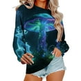 thumbnail image 5 of ICHUANYI Women's No Hooded Sweatshirt Women Casual Long Sleeve Printed Shirts Autumn Pullover Sweatshirt, 5 of 5