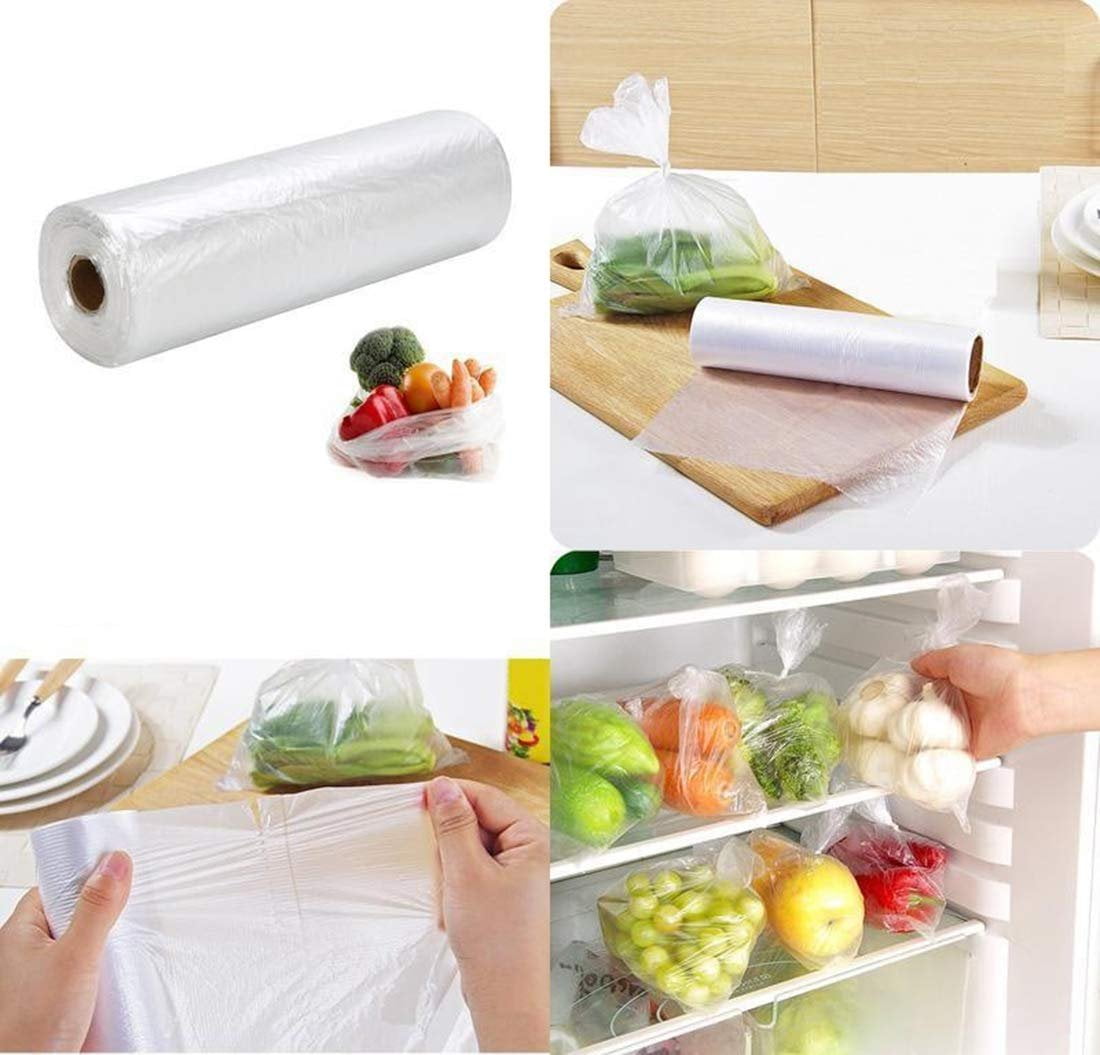 Freezer Food Storage Bags on Roll of 10x14 Inch Size With Ties - BagsOnNet