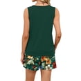 thumbnail image 5 of Women's Summer 2 Piece Outfits Hawaiian Square Neck Sleeveless Lounge Set Casual Summer Two Piece Workout Matching Lounge Sets with Pockets, 5 of 5