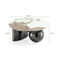 thumbnail image 3 of Manhattan Comfort Laurel 2-Piece Modern Coffee Table and End Table Set in Black, 3 of 11