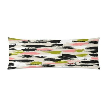 ABPHOTO Olive Green Stripes Body Pillowcase Pillow Cover Pillow Protector Two Sides Printing 20x60 inch