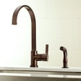 thumbnail image 2 of Gourmetier LS8715CTLSP Continental 8" Centerset Single-Handle Kitchen Faucet with Side Sprayer, Oil Rubbed Bronze, 2 of 5