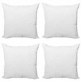 thumbnail image 1 of Ambesonne Geometric Throw Pillow Cover 4 Pack, Black Abstract Stars, 24", White Black, 1 of 6