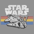 thumbnail image 2 of Womens Star Wars Millennium Falcon 77' Vintage Stripes Racerback Tank, 2 of 4