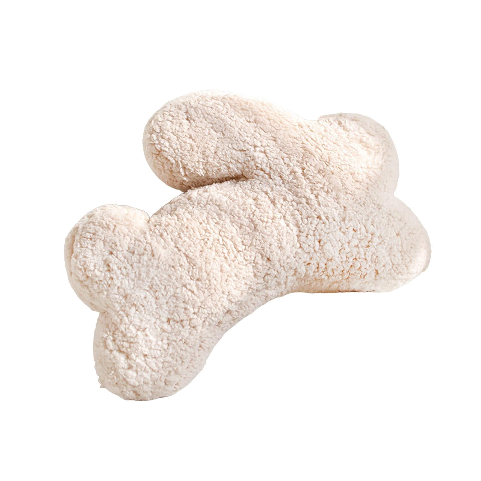 LeeQinersw Silhouette Rabbit Plush Toy Throw Pillow Stuffed Comfortable Super Soft for Kids Light Coffee