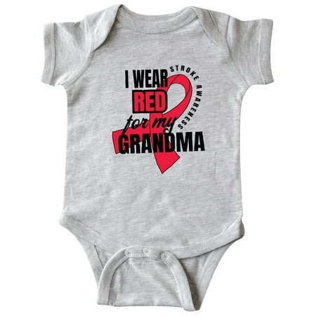 

Inktastic I Wear Red For My Grandma Stroke Awareness Gift Baby Boy or Baby Girl Bodysuit