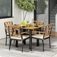 thumbnail image 5 of Gymax 5 Pieces Patio Dining Set Outdoor Dining Table & Chairs w/ Cushions, 5 of 6
