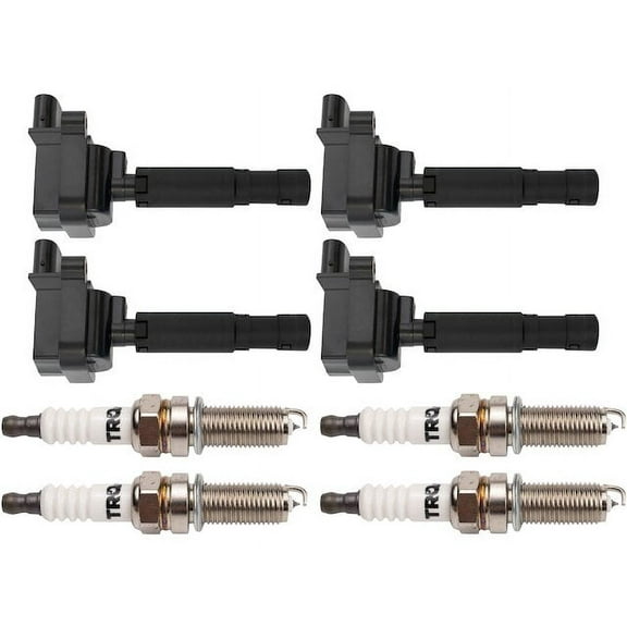 Ignition Coil and Spark Plug Kit 8 Piece - Compatible with 2012 - 2015 Mercedes-Benz C250 2013 2014