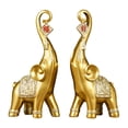 thumbnail image 1 of Estatua de elefante de la buena suerte con trompa, decoración decorativa Dorado, 1 of 9