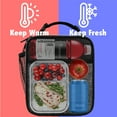 thumbnail image 3 of OPUX Premium Insulated Lunch Box, Soft School Lunch Bag for Kids Boys Girls, Leakproof Small Lunch Pail Men Women Work, Reusable Compact Cooler Tote Lunchbox for Office Adult, Heather Charcoal, 3 of 8