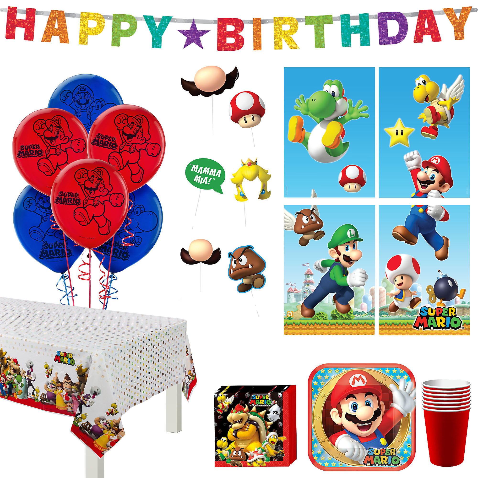 Super Mario Party Birthday Supplies 24 Pack Favor Cups BirthdayExpress SG_B07F6WP8LS_US