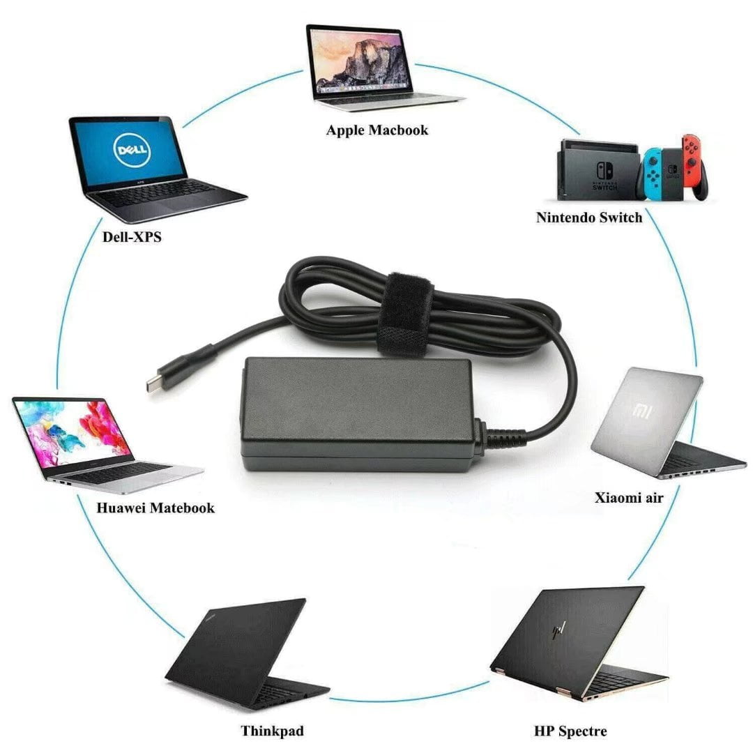 Laptop Charger AC Power Adapter for Samsung Chromebook Pro XE510C25-K01US XE510C24-K01US Plus XE513C24-K01US XE521QAB-K01US LTE XE525QBB-K01US XE521QAB-K02US USB-C Type-C Power Cord Supply New