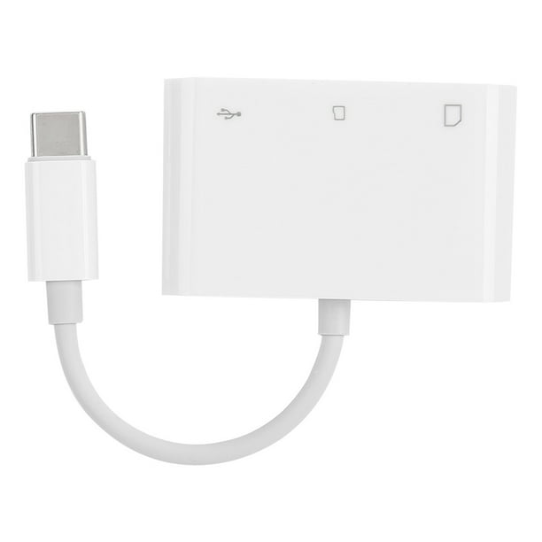 Lector de cámara SD, USB-C a tarjeta SD/TF Lector de tarjetas de cámara Lector de tarjetas de memoria Multifuncional