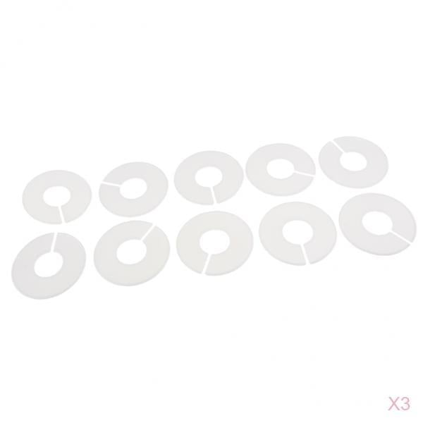 Perchas De Divisores De Tamaño Sunnimix Divisores de tamaño de estante de ropa 30 Piezas Blanca