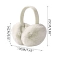 thumbnail image 2 of HaoXun Winter Fleece-Lined Foldable Faux Rabbit Fur Ear Muffs - Windproof Cold Weather Protection with Adjustable Headband for Outdoor Activities, 2 of 6