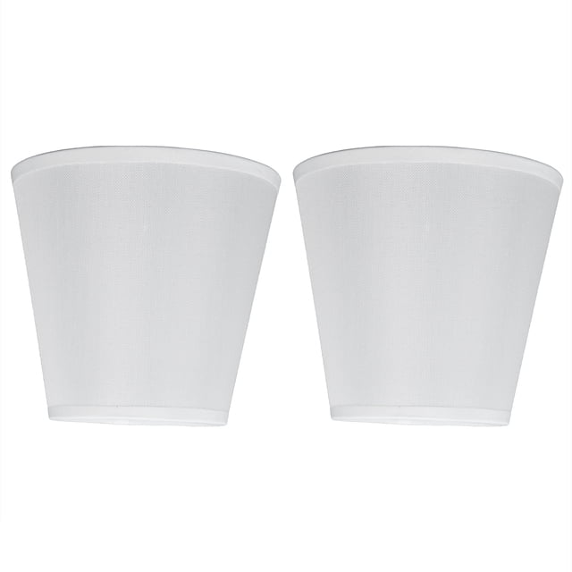 Lampshade, Fabric Lamp Cover European Style Clip On 2PCS For Study Room For Living Room For Chandelier For Studio For Home For E14 Bulb PT06 Beige