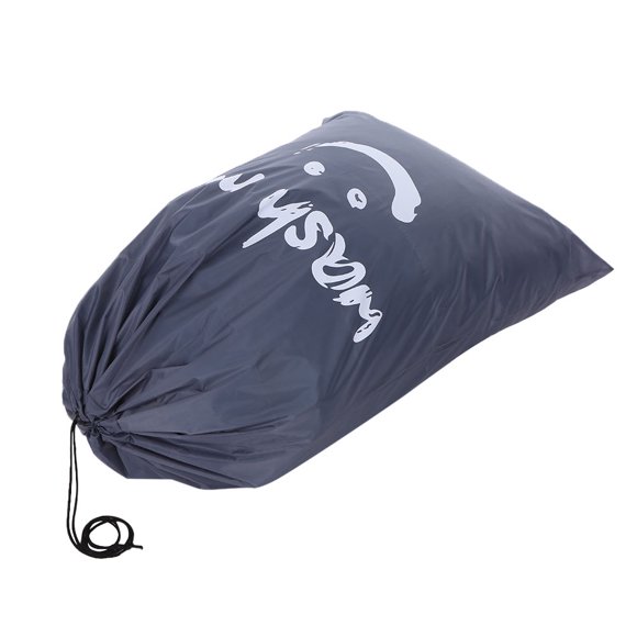 Multi-functional Large Foldable Nylon Laundry Bag Dirty Clothes Storage Bag with Drawstring Closure for Home Laundromat Travel--Grey