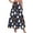 Dark Blue, variant on Women's Halloween Print Maxi Skirt Ruched Elastic High Waist Plus Size Linen Skirts Ghost Bat Pumpkin Festival Daily Street A-line Skirts Navy S
