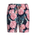 thumbnail image 3 of Picia Rose Flowers Pajama Shorts for Men, Men's Pajama Bottoms, Sleepwear,Short Pajama Pants-Small, 3 of 9