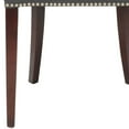 thumbnail image 5 of SAFAVIEH Arion Contemporary Linen Solid Dining Side Chair, Charcoal/Cherry Mahogany (Set of 2), 5 of 6