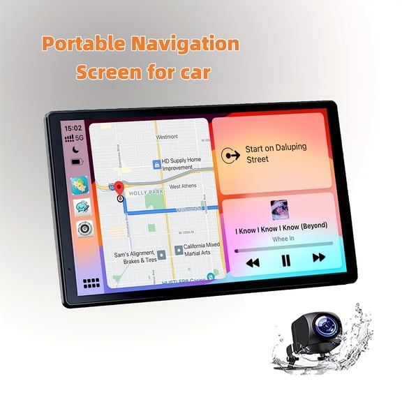 8.1 Inch Wireless Portable Car Stereo With WirelessCarplay Screen, Carplay Radio TouchScreen, Car VideoPlayer