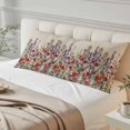 thumbnail image 4 of Watercolor Floral Body Pillow Covers 20"x54", Spring Daisy Lily Lavender Garden Beige Soft Brushed Microfiber Breathable Throw Pillow Covers, Pillowcase with Zipper for Couch Sofa Bedroom Living Room, 4 of 9