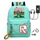 thumbnail image 2 of Roblox-mochila con estampado de dibujos animados para hombre y mujer, morral con estampado de Anime para ordenador portátil, tendencia de moda, ideal para regalo de Navidad, 2 of 5