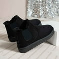 thumbnail image 4 of Bnwani Womens Boots Toe Mid-Calf Fleece Warm Casual Solid Knight Snow Boot Black Size 5.5, 4 of 5