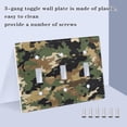 thumbnail image 4 of Haosy Light Switch Cover Plate 2 Gang Electrical Outlet Covers Green Brown Camouflage Decorate Wall Plate 4.56”x4.48”, 4 of 8