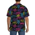 thumbnail image 7 of Goofa Graffiti Art Printed Men's Casual Short-sleeved Shirt,Lightweight Breathable Button-down,Summer Casual men's top,Versatile Fashion shirt-Large, 7 of 7